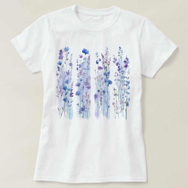 Camiseta Pincel floral de bonito (Diseño del anverso)