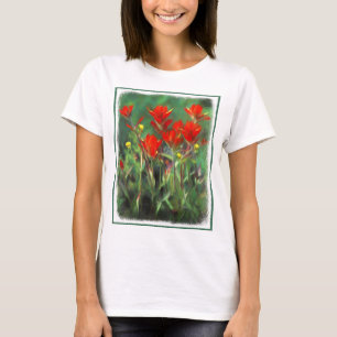 Camiseta Pincel indio Pintura - Arte de Flor Original