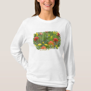 Camiseta Pincel indio y flores silvestres de bizcocho