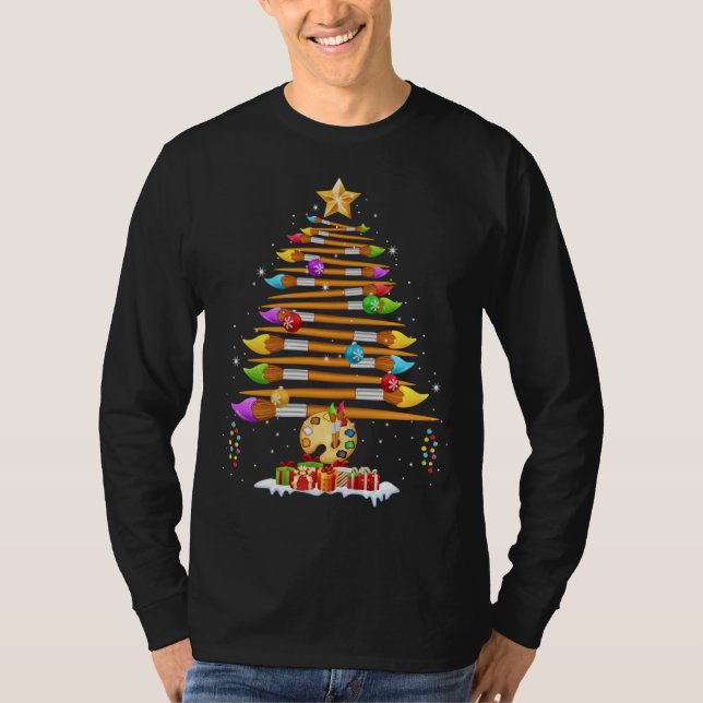 Camiseta Pincel navideño navideño decorativo navideño para  (Anverso)