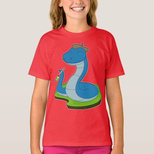 Camiseta Pincel para pintador de serpientes (Anverso)
