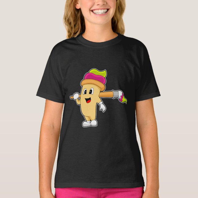 Camiseta Pincel para pintar helado (Anverso)