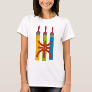 Camiseta Pincel tinte la bandera amazigh