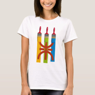 Camiseta Pincel tinte la bandera amazigh