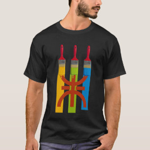 Camiseta Pincel tinte la bandera amazigh
