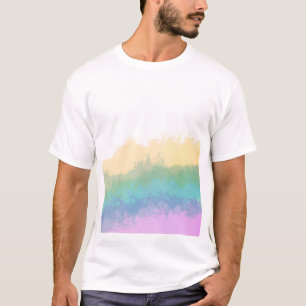 Camiseta Pincelada arcoíris acuarela