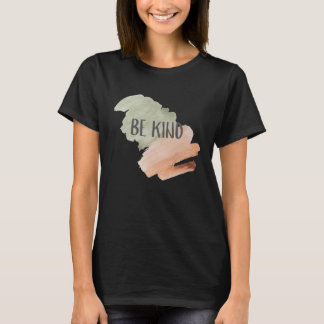 Camiseta Pincelada de Pincel de Acuarela Sé Amable Positivi