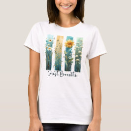CAMISETA PINCELADAS DE FLORES SILVESTRES AL AGUA PASTEL