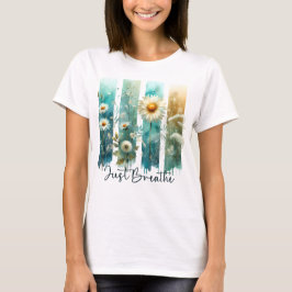 CAMISETA PINCELADAS DE FLORES SILVESTRES AL AGUA PASTEL