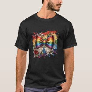 Camiseta Pinceladas y salpicaduras de arcoíris gráfico