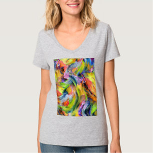 Camiseta Pinceles de color en amarillo