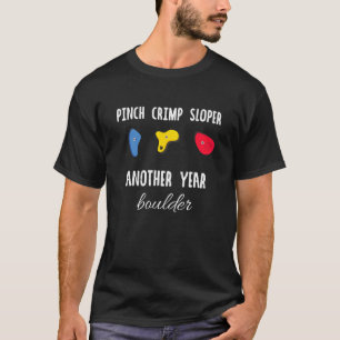 Camiseta Pinch Crimp Sloper Otro año de escalada rocosa con
