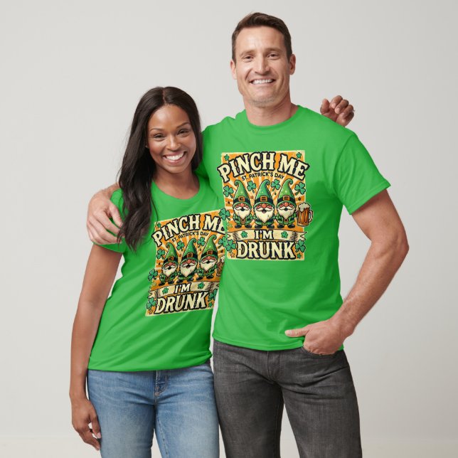 Camiseta Pinch Me I m ebrio St Patricks Day Gnomes Irish (Unisexo)