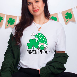 Camiseta Pinch Proof Cute Gome Green Clover
