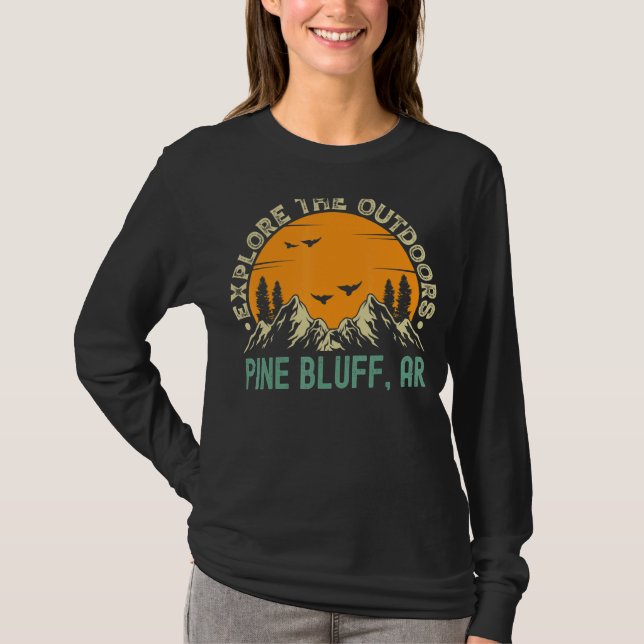 Camiseta Pine Bluff Arkansas Explora El Exterior (Anverso)
