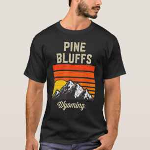 Camiseta Pine Bluffs Wyoming Retro City State Estados Unido