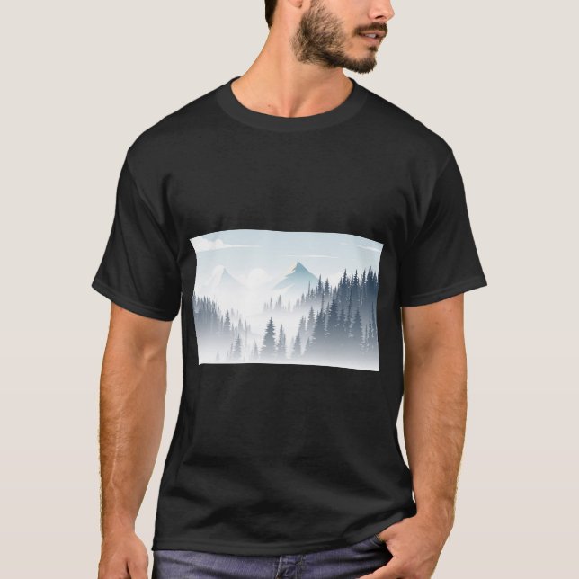 Camiseta Pine Foggy Forest (Anverso)