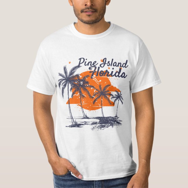 Camiseta Pine Island Florida Beaches FL Vacation Souvenir E (Anverso)