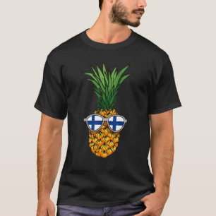 Camiseta Pineapia finlandesa Bandera Gafas de sol verano T