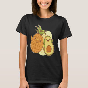 Camiseta Pineapple Aguacate Vegetales Frutos Vegetales Trop
