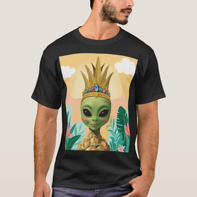 Camiseta Pineapple Alien – Tropical Funny Fruit Art (Anverso)