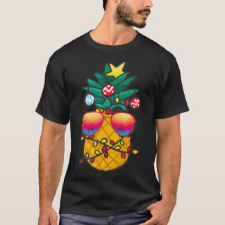 Camiseta Pineapple Christmas Tree Beach Summer Sungafas G
