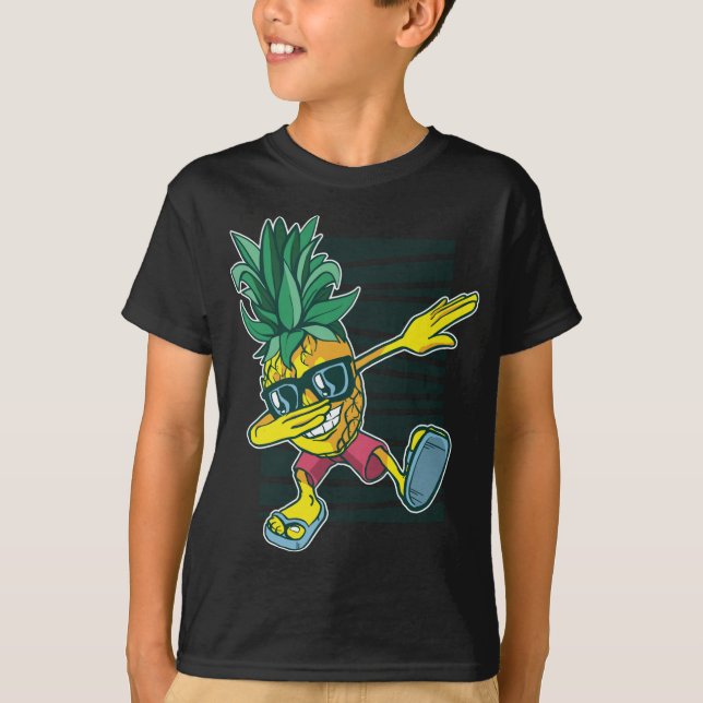 Camiseta Pineapple Dabbing Pineapple Fruit Gafas de sol Haw (Anverso)