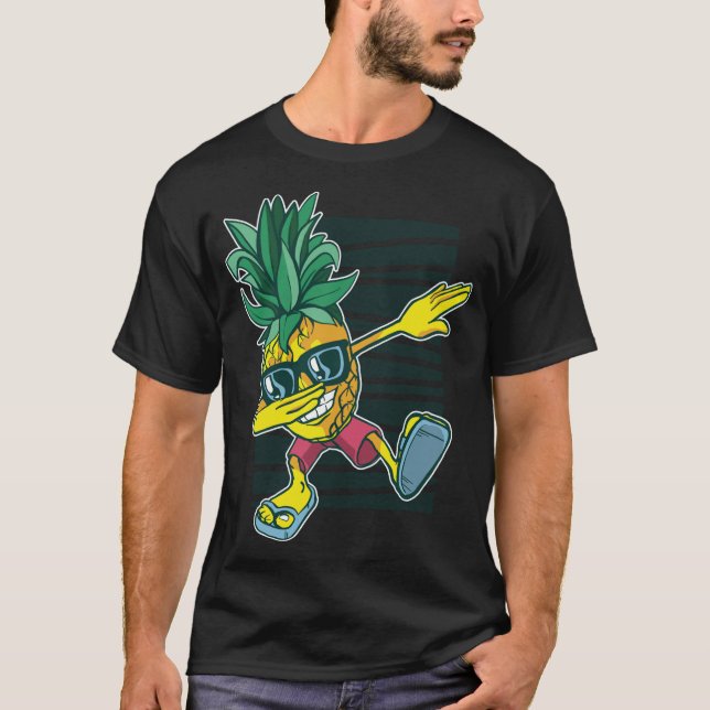 Camiseta Pineapple Dabbing Pineapple Fruit Gafas de sol Haw (Anverso)