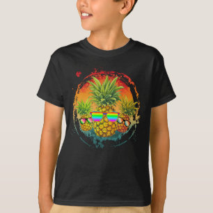 Camiseta Pineapple Divertido Vibraciones de Verano