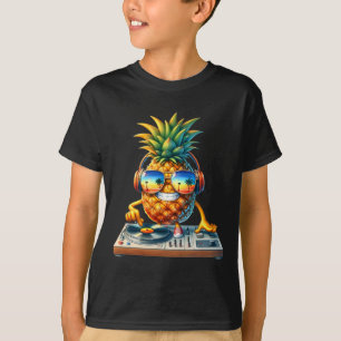 Camiseta Pineapple Dj Tropical Beats Aloha Bebe Hawaii H