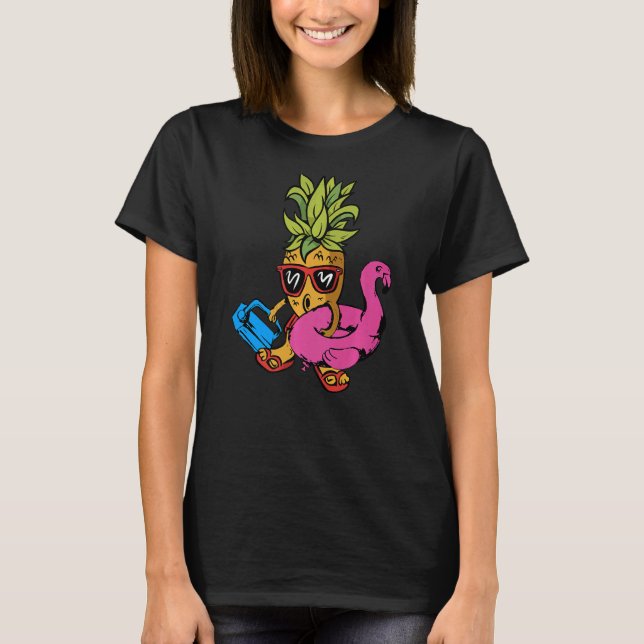 Camiseta Pineapple Flamingo Tropical aloha Beach G (Anverso)