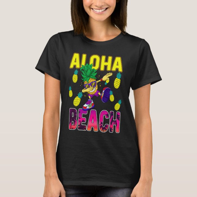 Camiseta Pineapple  for Women Men Dabbing Aloha Hawaii Summ (Anverso)