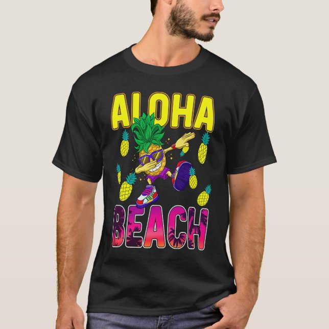 Camiseta Pineapple  for Women Men Dabbing Aloha Hawaii Summ (Anverso)