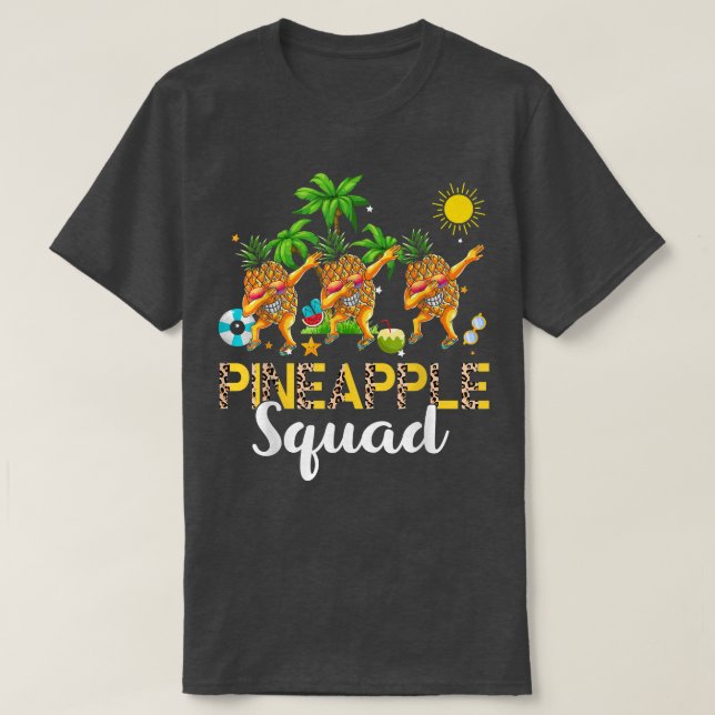 Camiseta Pineapple Funny Squad Dabbing Three Pineapples Sun (Diseño del anverso)