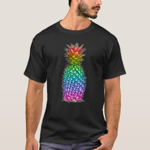 Camiseta Pineapple Gay Lesbian Rainbow Tropical LGBTQ Pinea