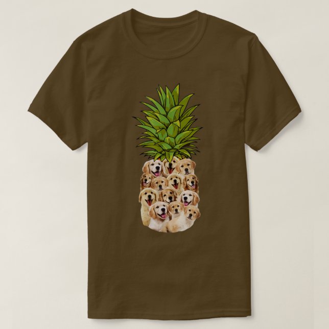 Camiseta Pineapple Golden Retriever (Diseño del anverso)
