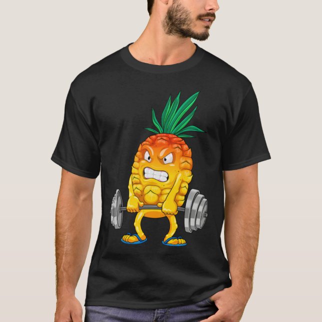 Camiseta Pineapple Gym Workout  Deadlifting Summer Deadlift (Anverso)