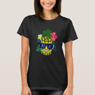 Camiseta Pineapple Hawaiana Aloha Tropical Honolulu Mujeres