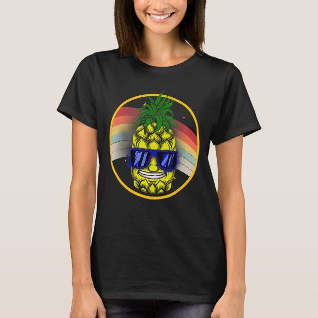 Camiseta Pineapple Hawaiana Aloha Tropical Honolulu Mujeres (Anverso)