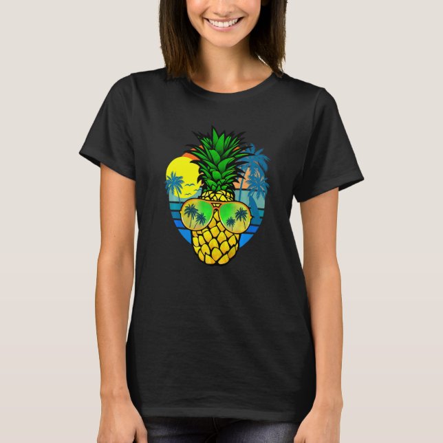 Camiseta Pineapple Hawaii Gafas de Sol Hawaii Beach Vacatio (Anverso)