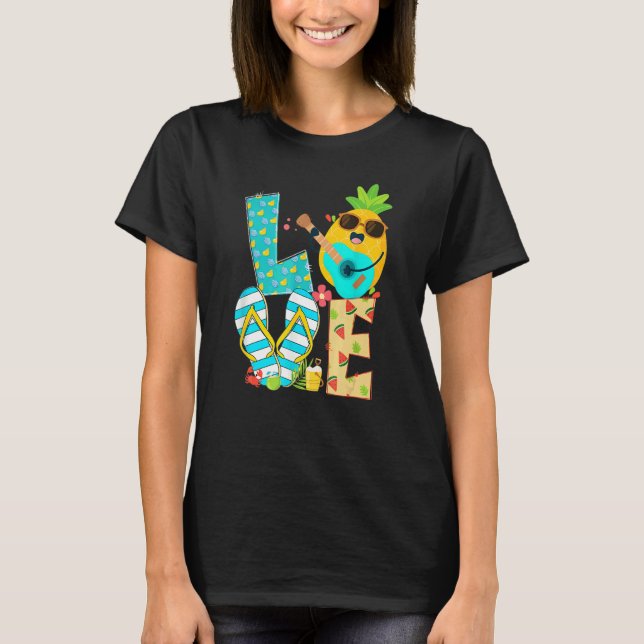 Camiseta Pineapple Love Lunch Lady Hola Vibes de verano (Anverso)