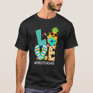 Camiseta Pineapple Love Pre K Profesor Hola Vibes de verano