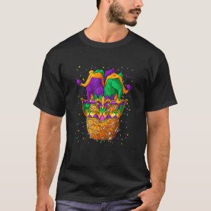 Camiseta Pineapple Mardi Gras Carnaval Máscara Funny Fe