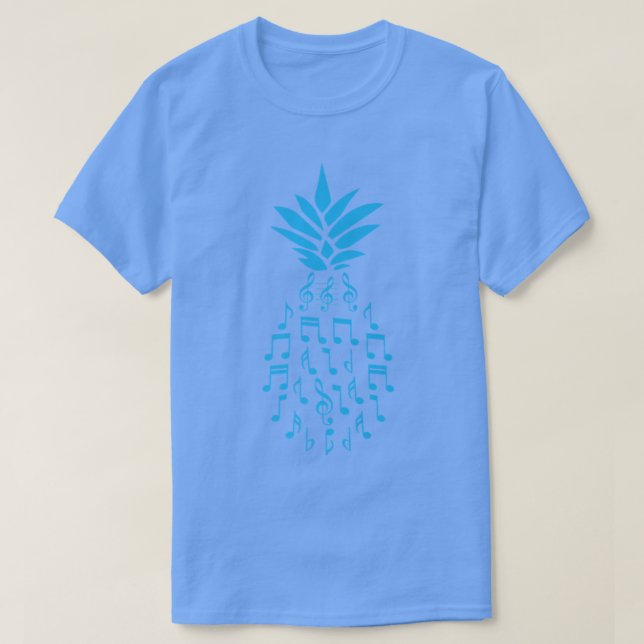 Camiseta Pineapple Music Notes Fruit Design Aloha Hawaii Be (Diseño del anverso)