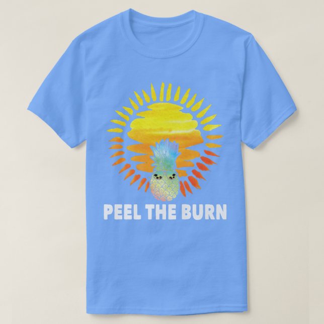 Camiseta Pineapple  Peel The Burn  Sunbathing  Vegetarians  (Diseño del anverso)