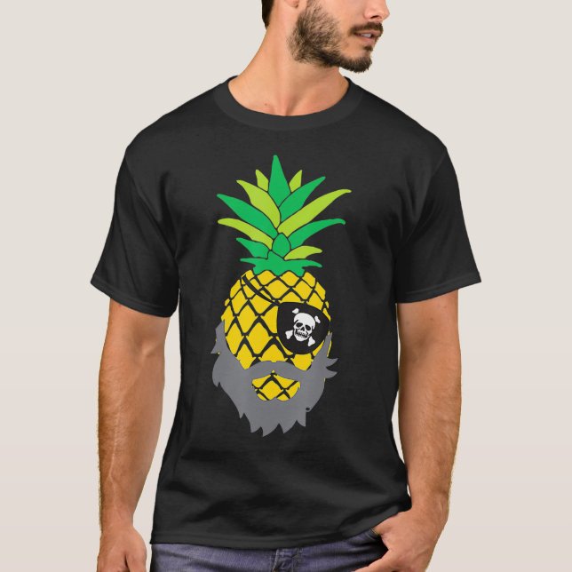 Camiseta Pineapple pirate eye parche divertido pool fiestas (Anverso)