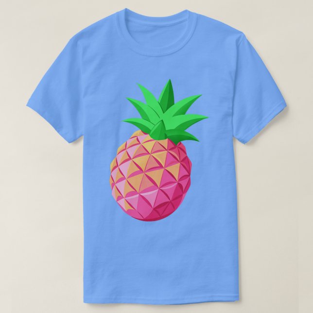 Camiseta Pineapple rosa TShirt (Diseño del anverso)
