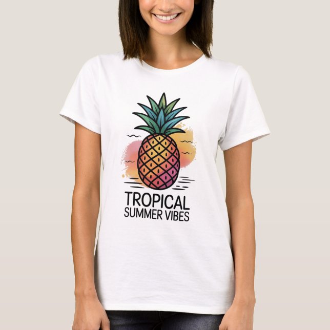Camiseta 🍍 Pineapple Summer Vibes T-shirt | Tropical Tee (Anverso)