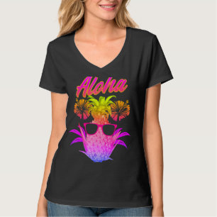 Camiseta Pineapple Sungafas Beach Aloha Bebidas Hawaianas