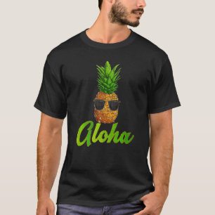 Camiseta Pineapple Sungafas Beach Vacation Hawaii Beach A